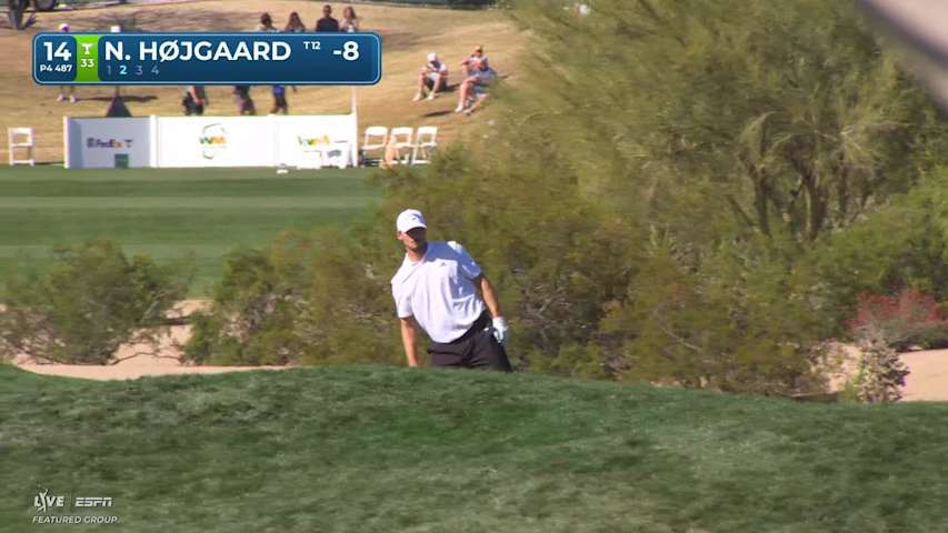 Nicolai Højgaard hits 175-yard approach to 4 feet, sets up birdie on No. 14