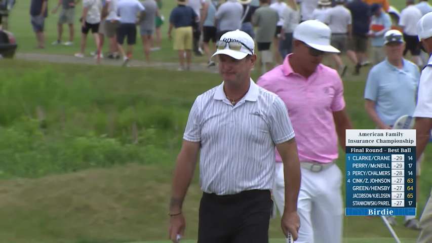 Team Sabbatini/Gay makes birdie on No. 16 at American Family Insurance Championship