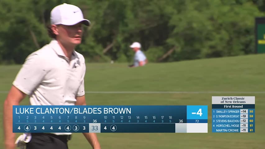 Brown/Clanton makes birdie on No. 11 at Zurich Classic