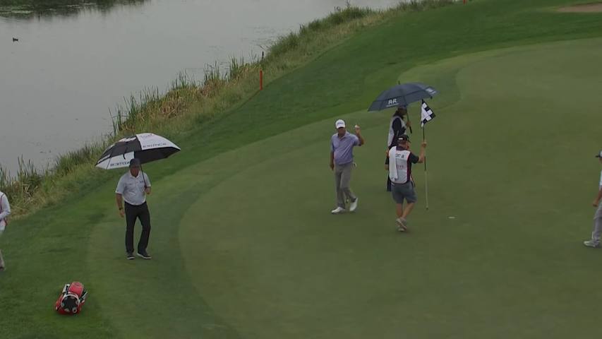 Wes Short, Jr. makes birdie at Rogers Charity