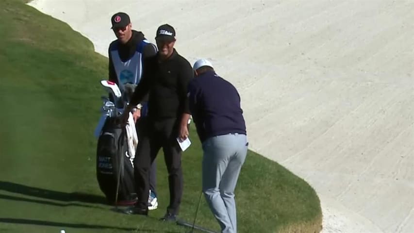 Matt Jones chips in for birdie at AT&T Pebble Beach