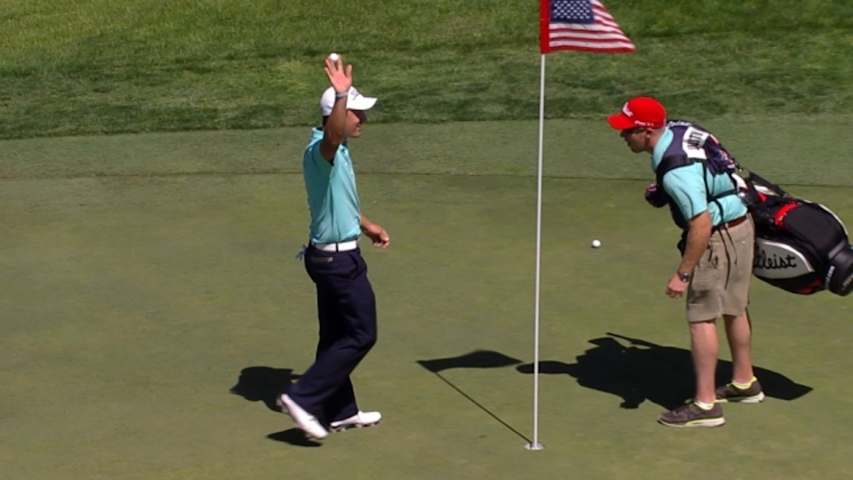 Justin Lower aces No. 16 at the Cleveland Open
