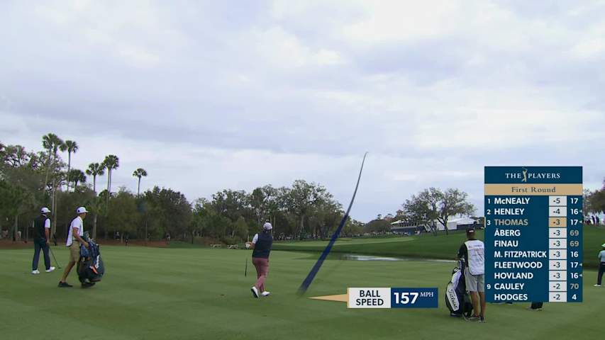 Justin Thomas hits 84-yard approach to 9 feet, sets up birdie on No. 9 at THE PLAYERS