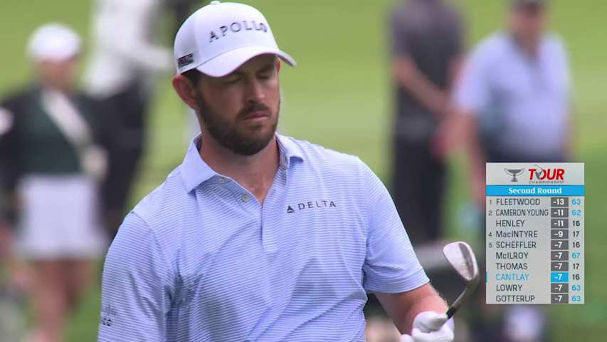 Patrick Cantlay rolls another birdie on No. 17 at TOUR Championship