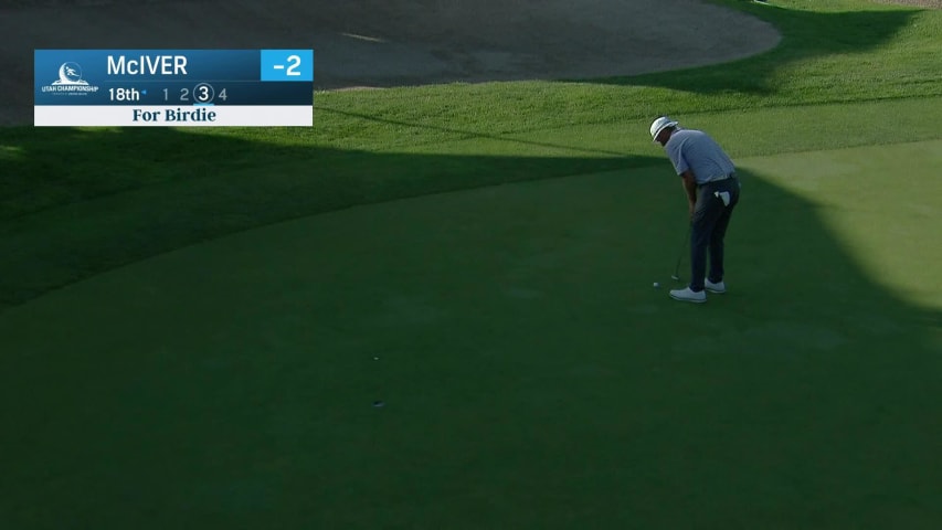 Brandon McIver makes birdie on No. 18 at Utah Championship