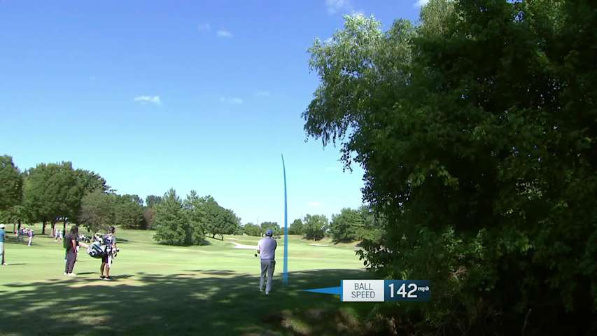 Thomas Bjørn makes birdie on No. 15 at Stifel Charity Classic