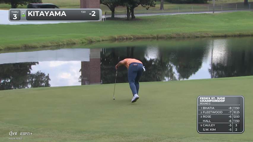 Kurt Kitayama makes birdie on No. 3 at FedEx St. Jude