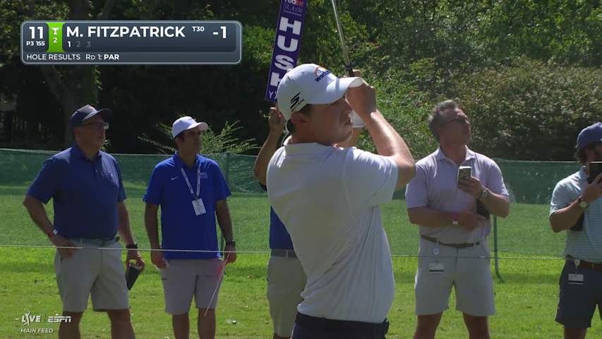 Matt Fitzpatrick sinks 20-foot birdie putt on No. 11 at FedEx St. Jude