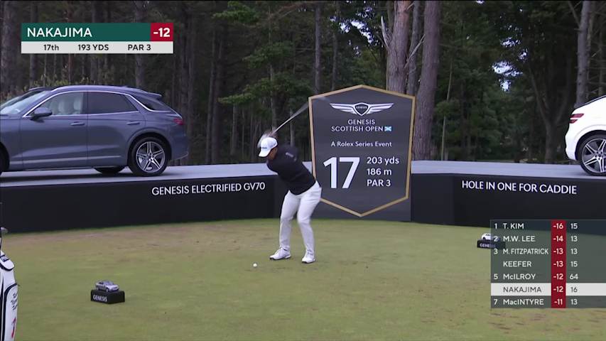 Keita Nakajima hits tee shot to 7 feet, sets up birdie on No. 17 at Genesis Scottish Open