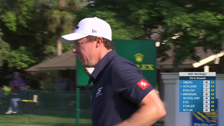 Matt Fitzpatrick hits tee shot to 10 feet, sets up birdie on No. 17 at RBC Heritage