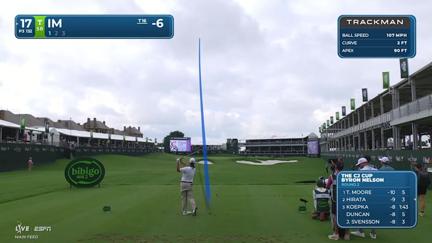 Sungjae Im sinks 20-foot putt for birdie on No. 17 at THE CJ CUP