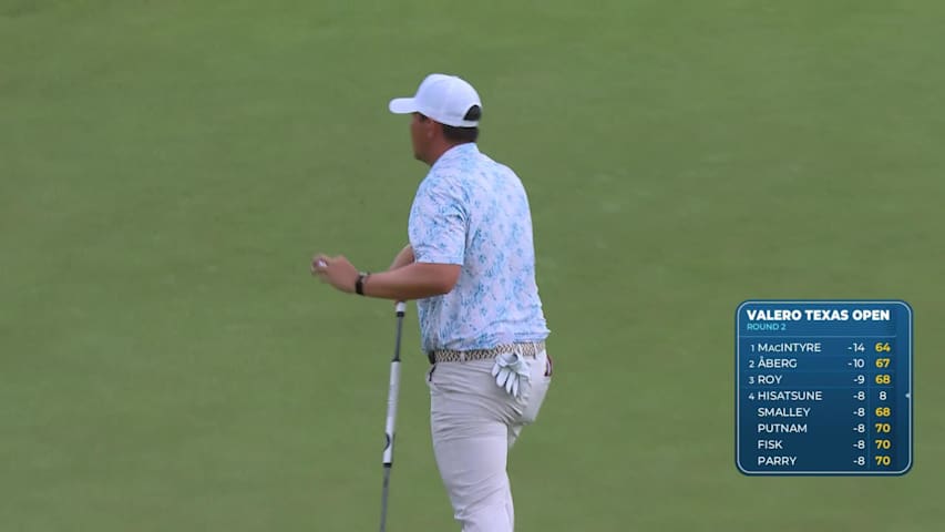 Rico Hoey drains 13-foot 6-inch birdie putt on No. 17 at Valero