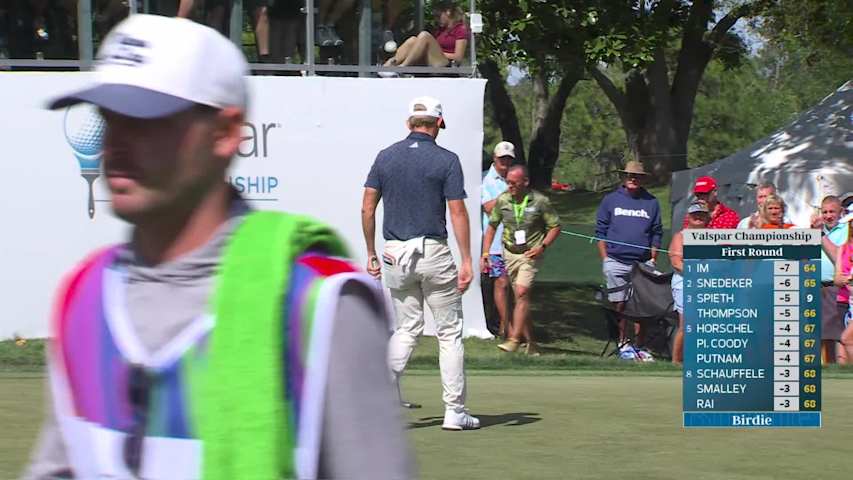 Jacob Bridgeman hits 169-yard approach to 13 feet, sets up birdie on No. 9 at Valspar