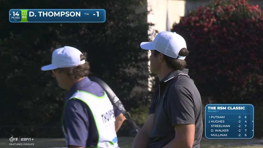Davis Thompson makes birdie on No. 14 at The RSM Classic