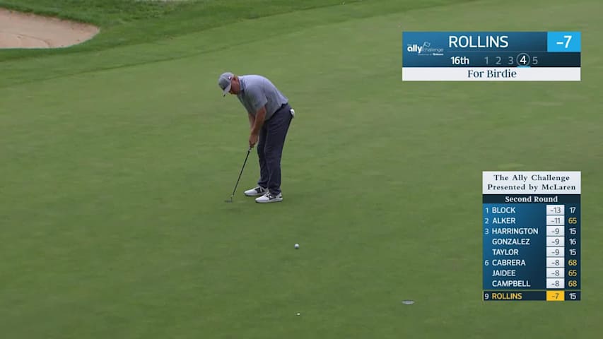 John Rollins makes birdie on No. 16 at The Ally Challenge