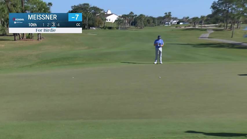 Mitchell Meissner makes birdie putt on No. 10 at PGA TOUR Q-School