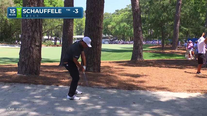 Xander Schauffele's 141-yard approach sets up birdie at RBC Heritage