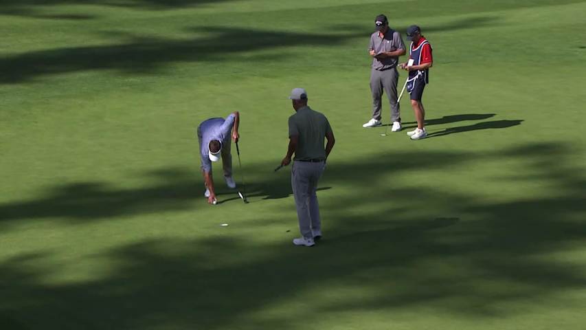 Freddie Jacobson makes birdie on No. 17 at Boeing Classic