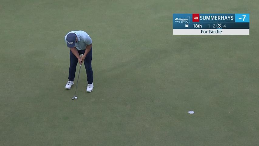 Daniel Summerhays makes birdie on No. 18 at Albertsons Boise Open