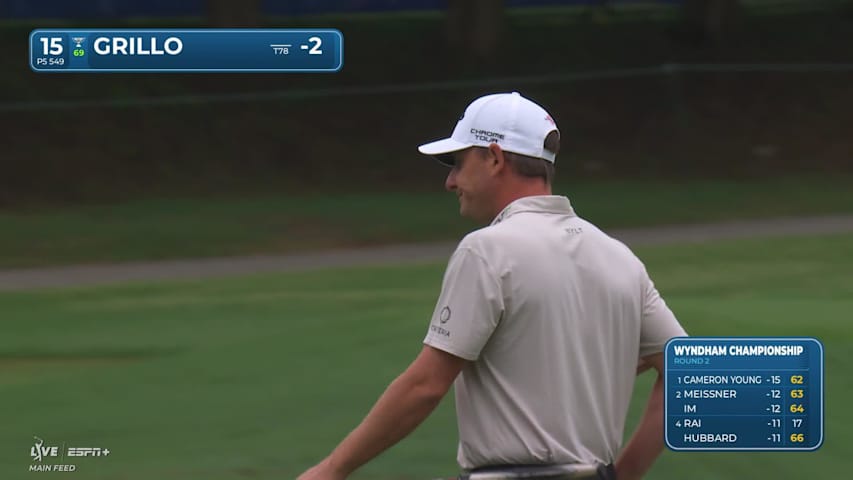 Emiliano Grillo makes birdie on No. 15 at Wyndham