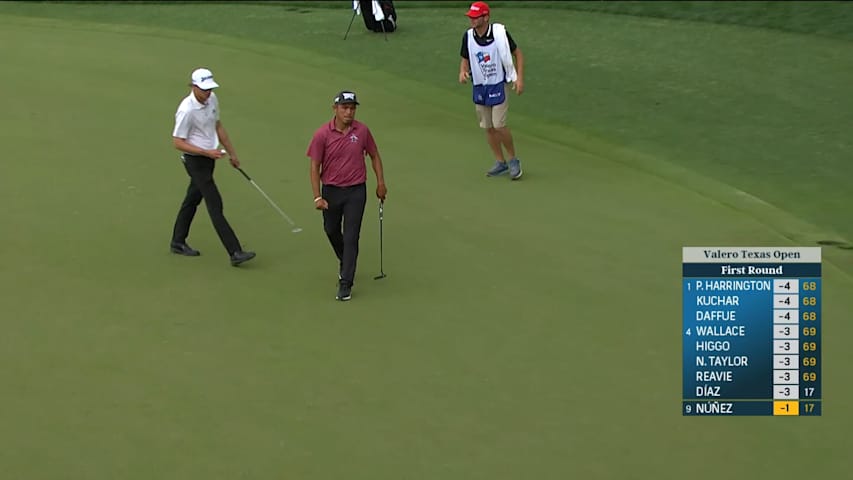 Augusto Núñez buries 25-foot birdie putt at Valero