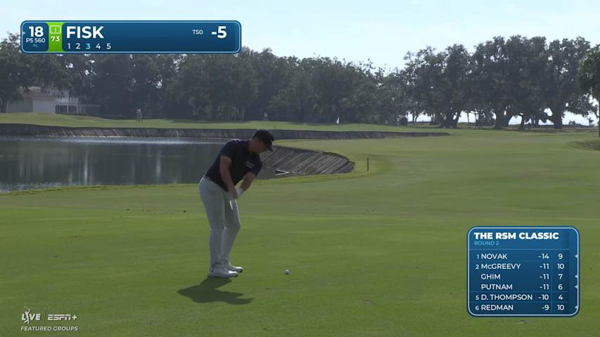 Steven Fisk makes birdie on No. 18 at The RSM Classic