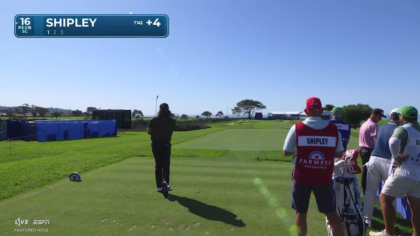 Neal Shipley hits 217-yard tee shot to 8 feet, sets up birdie on No. 16 at Farmers