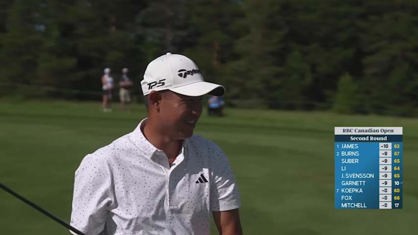 Collin Morikawa's 188-yard approach sets up birdie on No. 16 at RBC Canadian