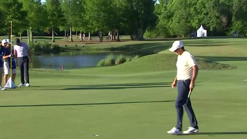 Chase Koepka sinks 14-foot birdie putt at Zurich Classic