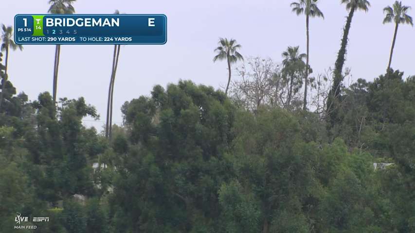 Jacob Bridgeman sinks 48-foot eagle putt on No. 1 at The Genesis