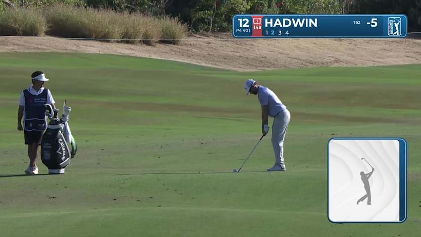 Adam Hadwin makes birdie on No. 12 at World Wide Technology