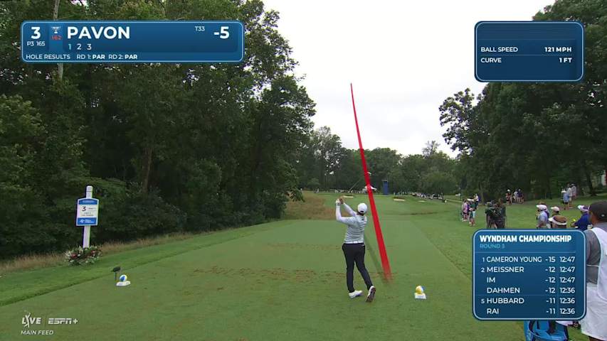 Matthieu Pavon makes birdie on No. 3 at Wyndham