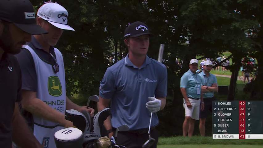 Blades Brown hits tee shot to 13 feet, sets up birdie on No. 12 at John Deere
