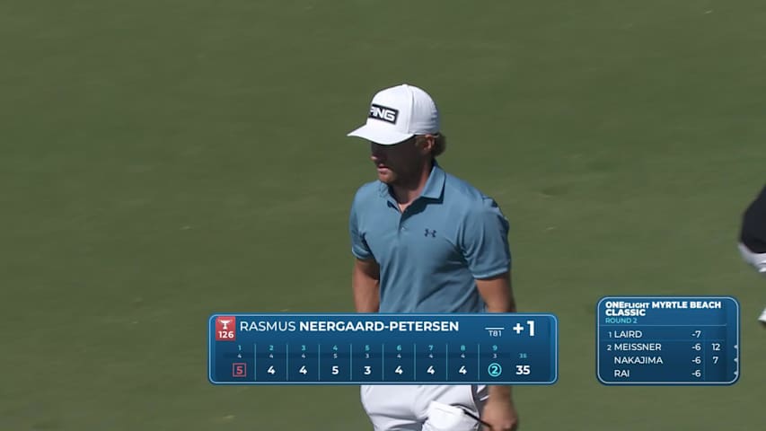Rasmus Neergaard-Petersen sinks 4-foot birdie putt on No. 9 at ONEflight Myrtle