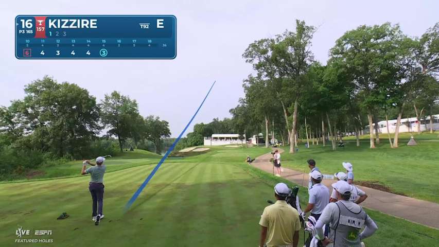 Patton Kizzire hits tee shot to 6 feet, sets up birdie on No. 16 at John Deere
