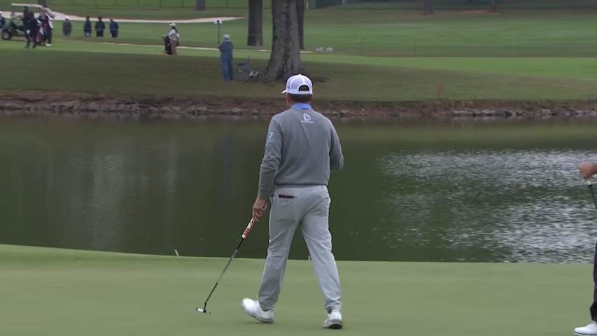 Justin Leonard makes birdie on No. 16 at Simmons Bank Championship