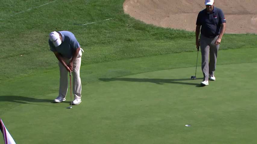 Ricardo Gonzalez makes birdie on No. 16 at The Ally Challenge