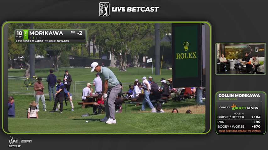 Collin Morikawa sinks 17-foot birdie putt on No. 10 at The Genesis