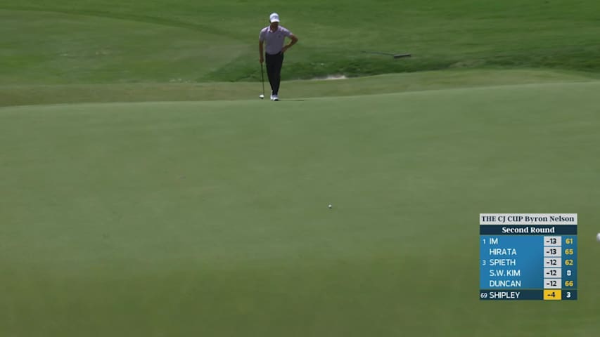 Neal Shipley sinks 31-foot birdie putt on No. 4 at THE CJ CUP
