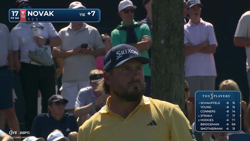 Andrew Novak hits 141-yard drive to 15 feet, sets up birdie on No. 17 at THE PLAYERS