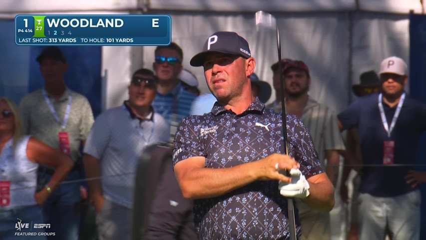 Gary Woodland makes birdie on No. 1 at RBC Heritage