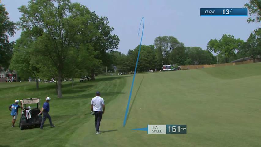 Thomas Bjørn makes birdie on No. 13 at Principal Charity Classic