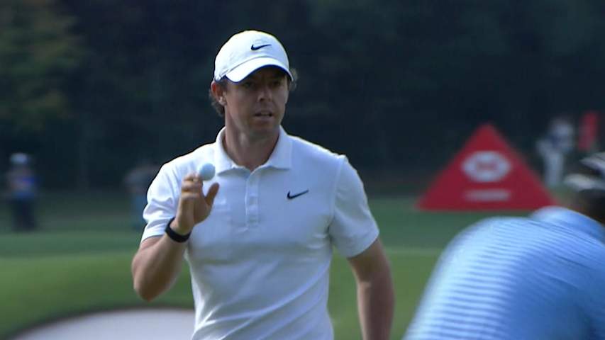 Rory McIlroy's high-flying approach sets up 7-foot birdie putt at WGC-HSBC Champions