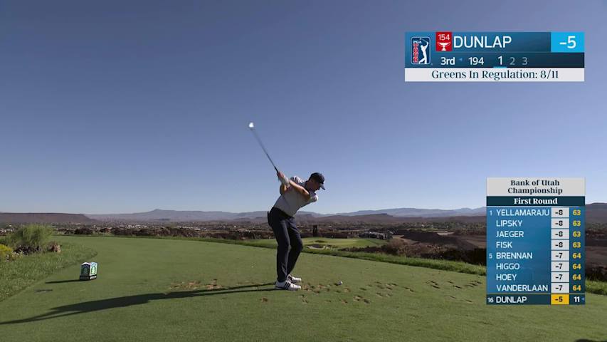 Nick Dunlap sinks 39-foot birdie putt on No. 3 at Bank of Utah