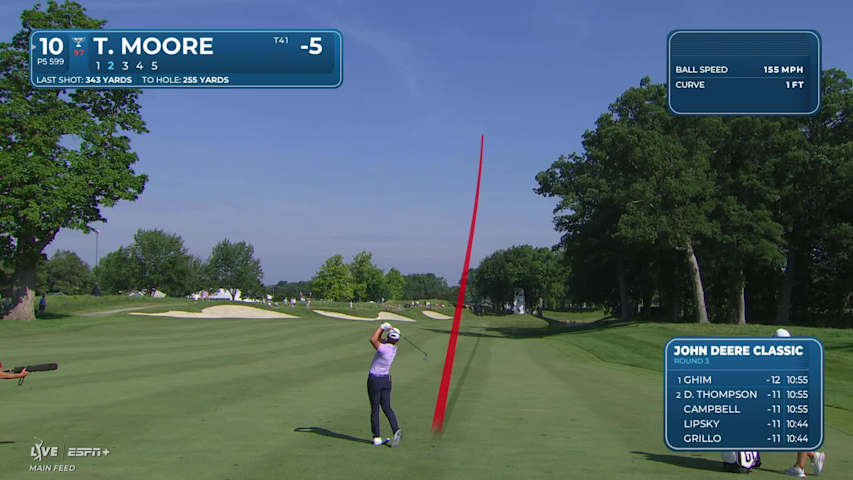 Taylor Moore makes eagle putt on No. 10 at John Deere