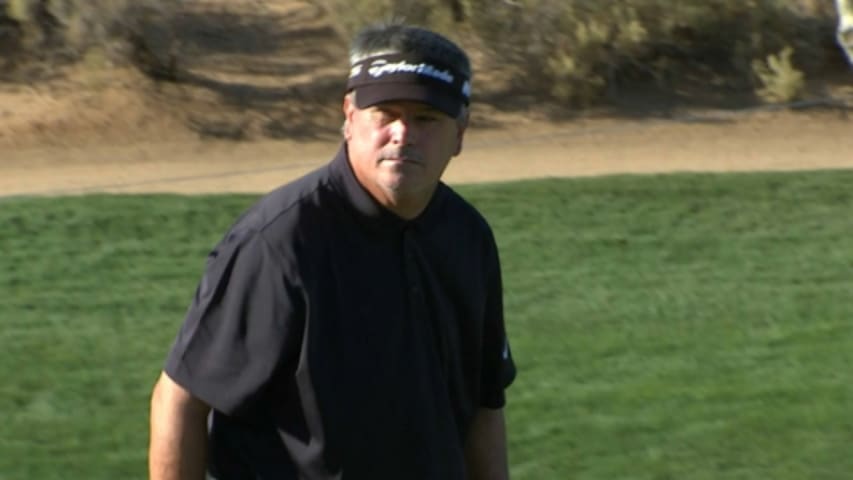 Paul Goydos dials in his approach at Charles Schwab Cup