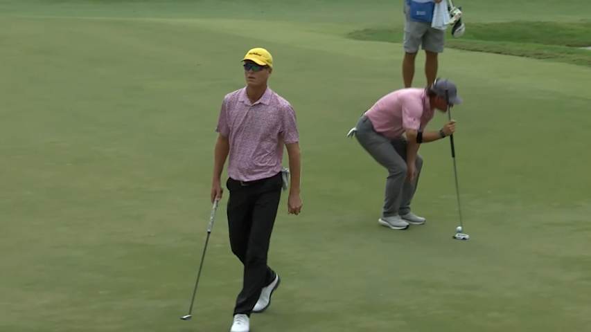 John Senden makes short putt for birdie at FURYK & FRIENDS