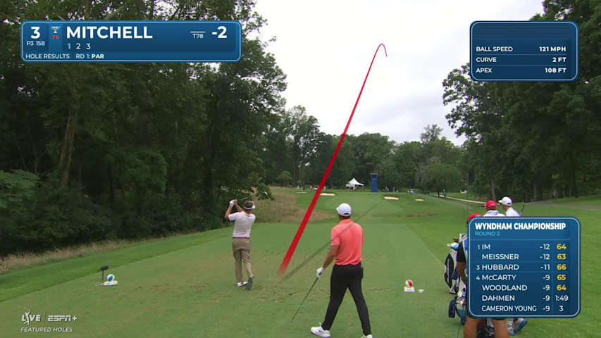 Keith Mitchell makes birdie on No. 3 at Wyndham