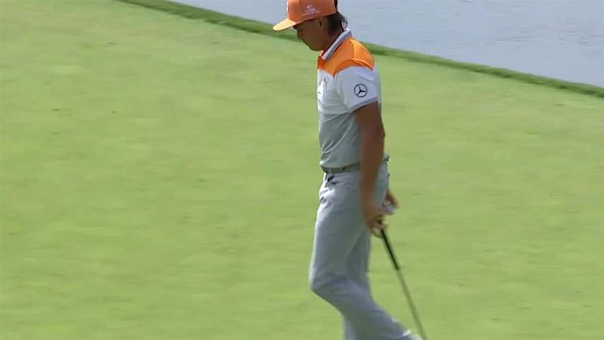 Rickie Fowler nearly aces No. 16 at the Memorial
