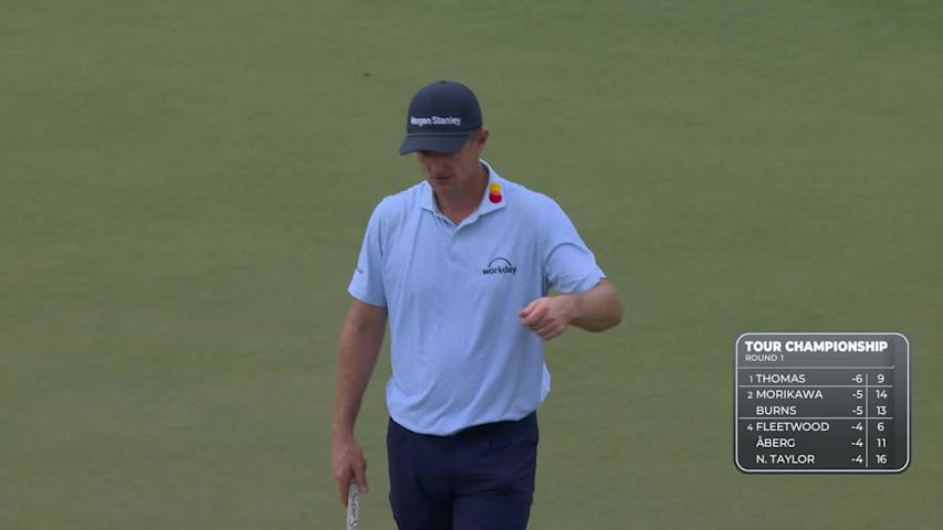 Justin Rose makes birdie on No. 6 at TOUR Championship